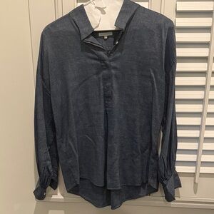 ANN MASHBURN Dark Blue Blouse